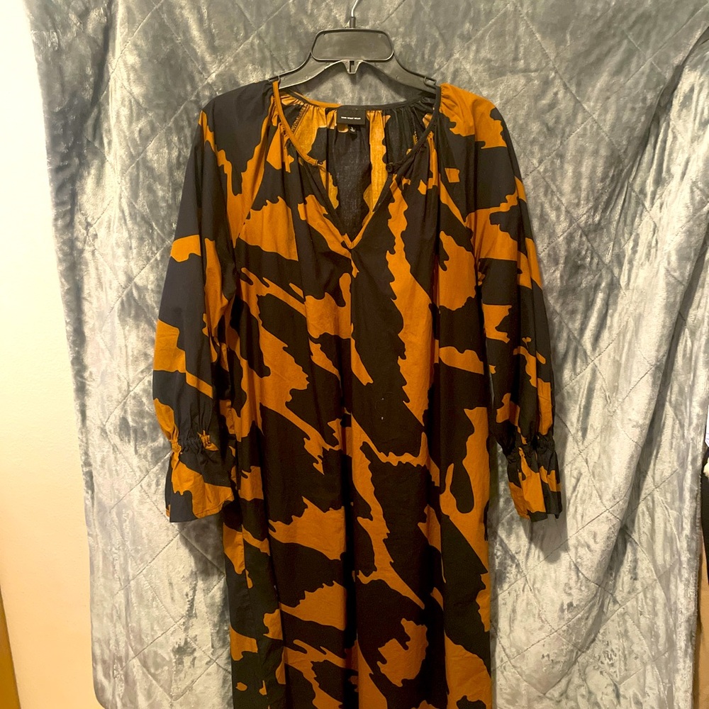 Long lantern sleeve fall dress